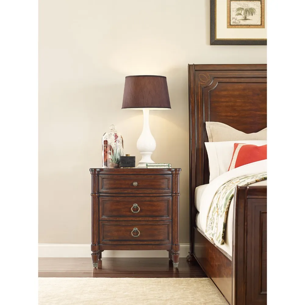 Steph Nightstand - Cherry Brown, Cherry Wood