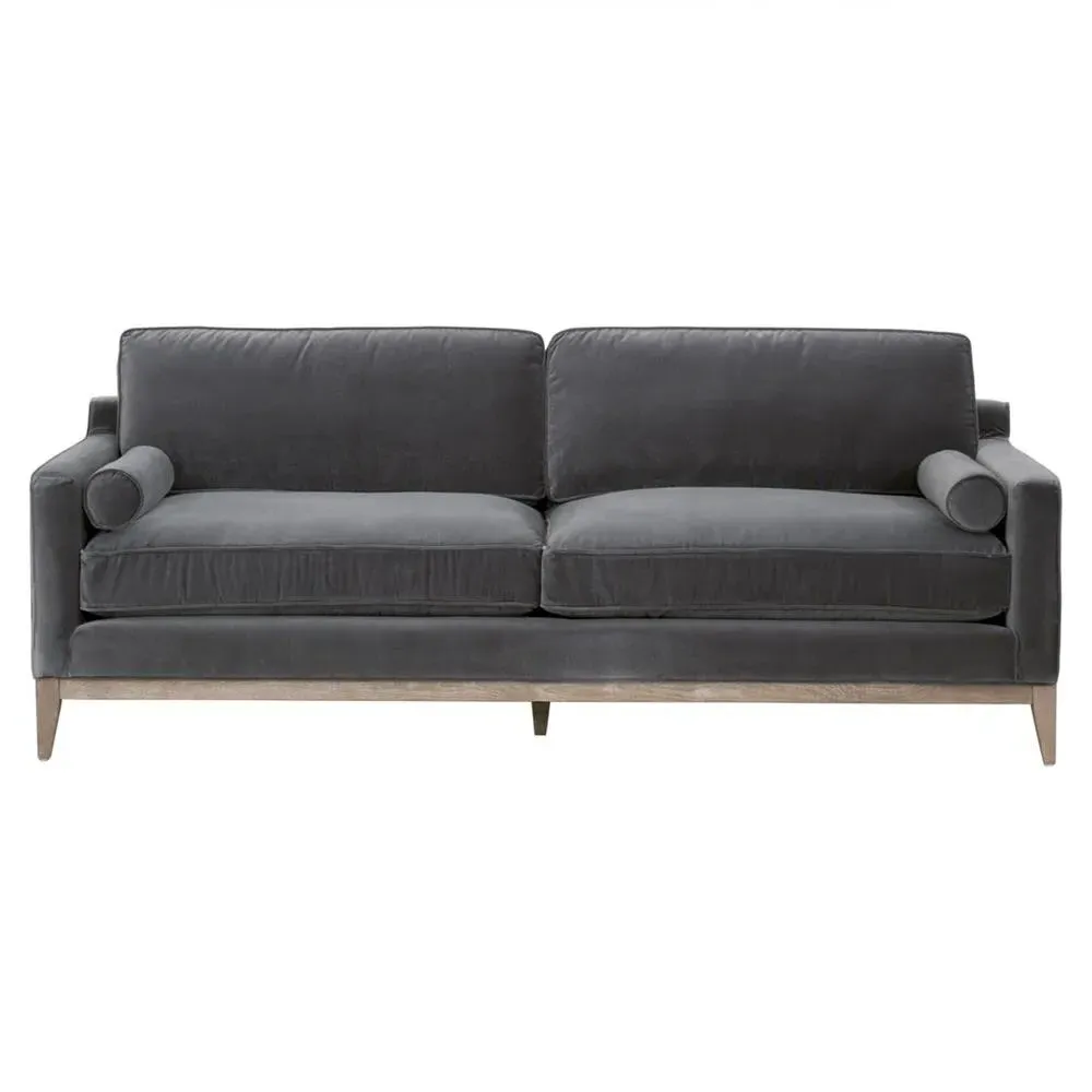 Stephanie 87" Sofa - Grey, Oak