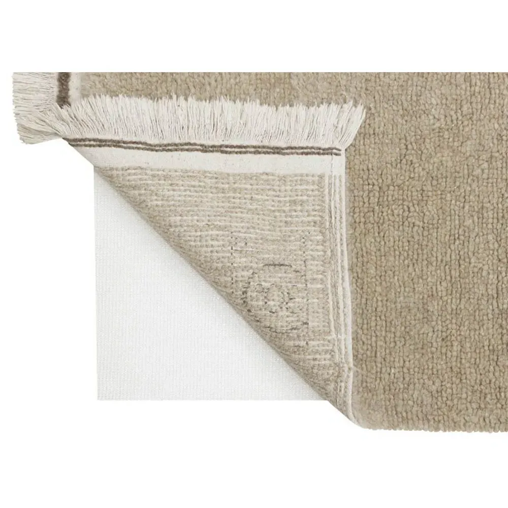 Steppe 2'7"x4'7" Solid Washable Rug - Beige, Wool