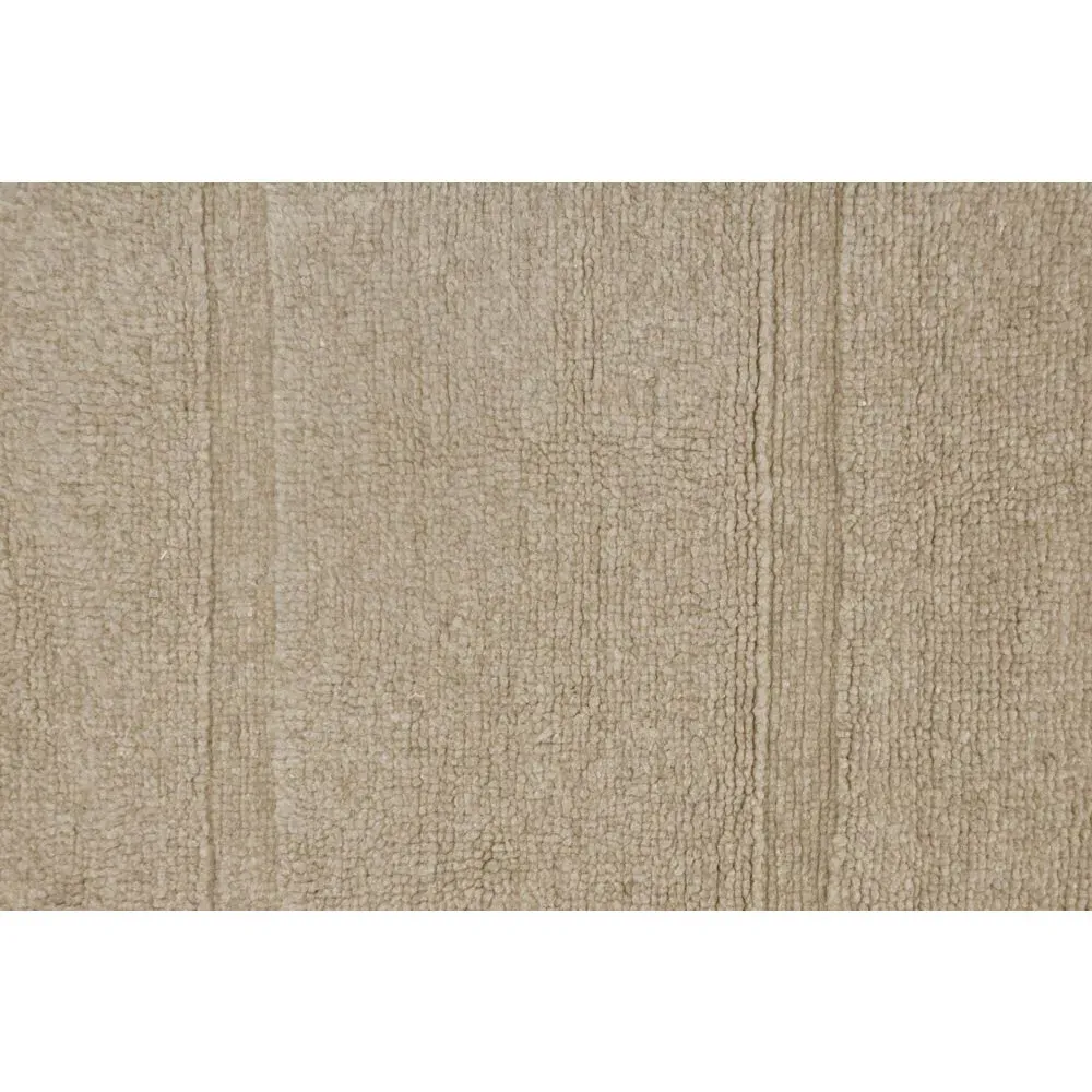 Steppe 2'7"x4'7" Solid Washable Rug - Beige, Wool