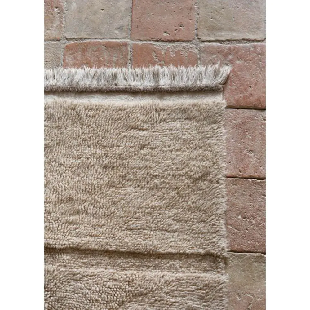 Steppe 2'7"x4'7" Solid Washable Rug - Beige, Wool