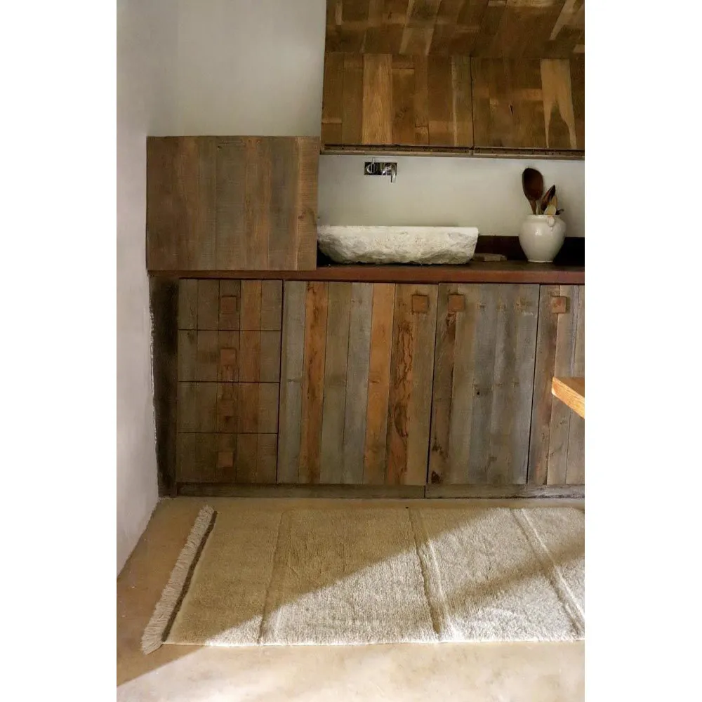 Steppe 2'7"x4'7" Solid Washable Rug - Beige, Wool