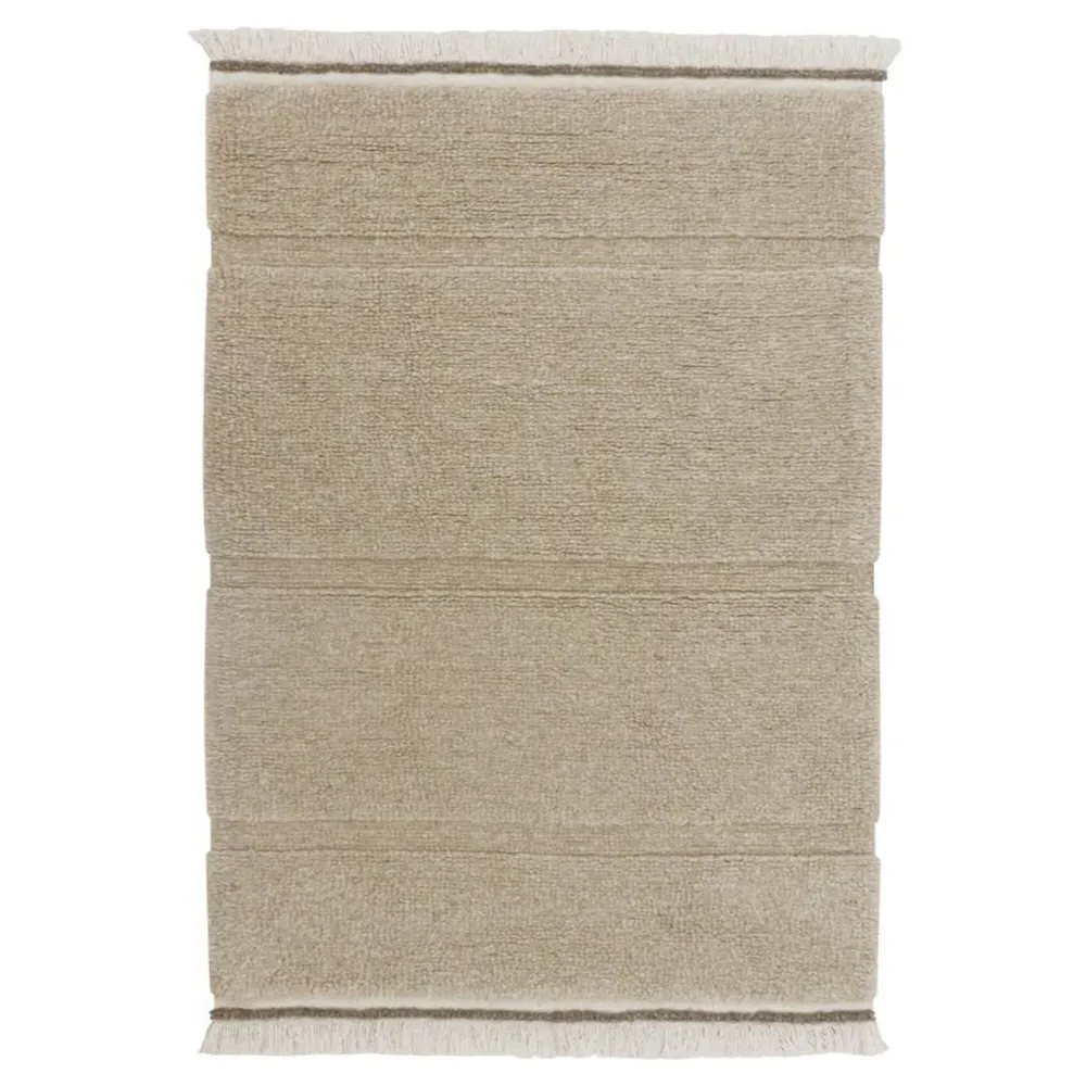 Steppe 2'7"x4'7" Solid Washable Rug - Beige, Wool image