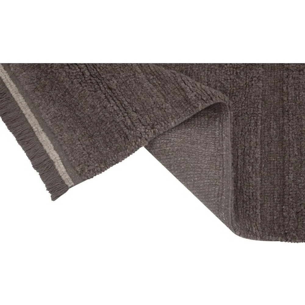 Steppe 2'7"x4'7" Solid Washable Rug - Brown, Wool