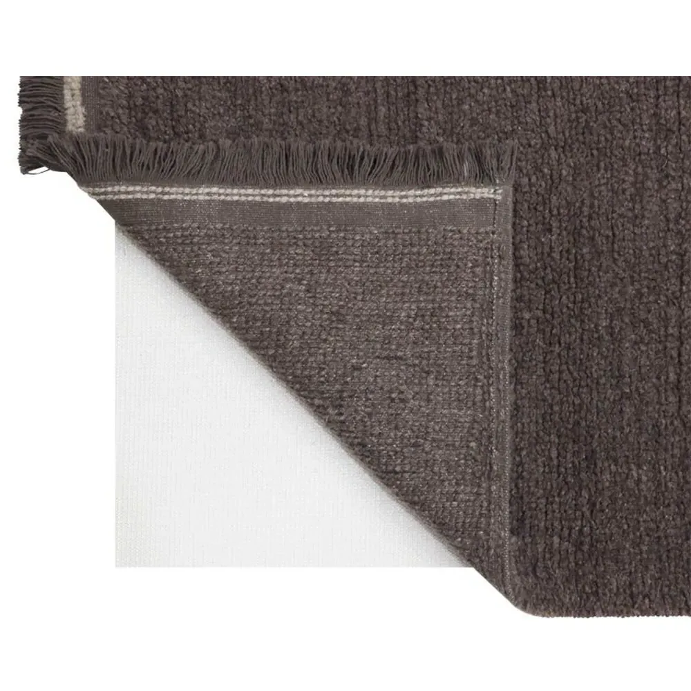 Steppe 2'7"x4'7" Solid Washable Rug - Brown, Wool