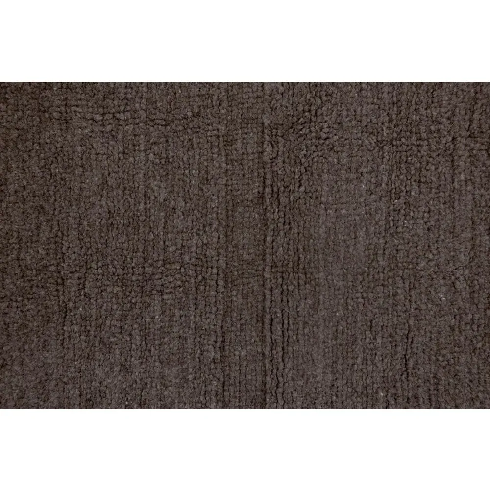 Steppe 2'7"x4'7" Solid Washable Rug - Brown, Wool