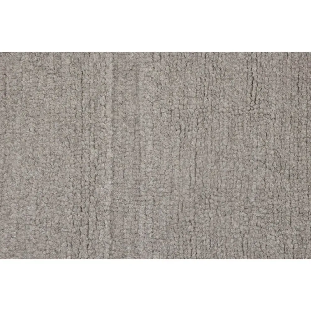 Steppe 2'7"x4'7" Solid Washable Rug - Grey, Wool