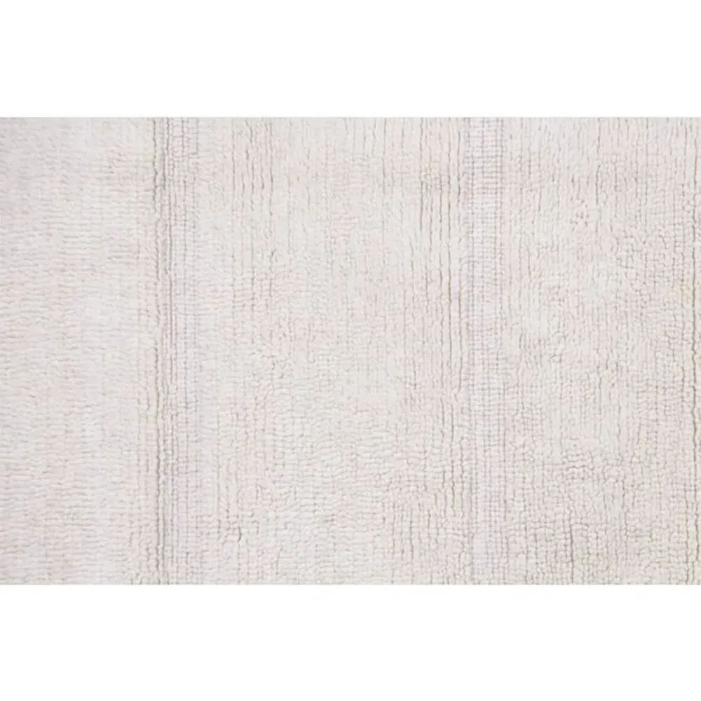 Steppe 2'7"x4'7" Solid Washable Rug - White, Wool
