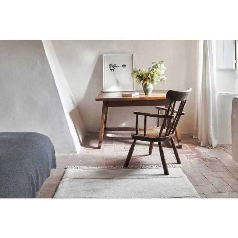 Steppe 2'7"x4'7" Solid Washable Rug - White, Wool