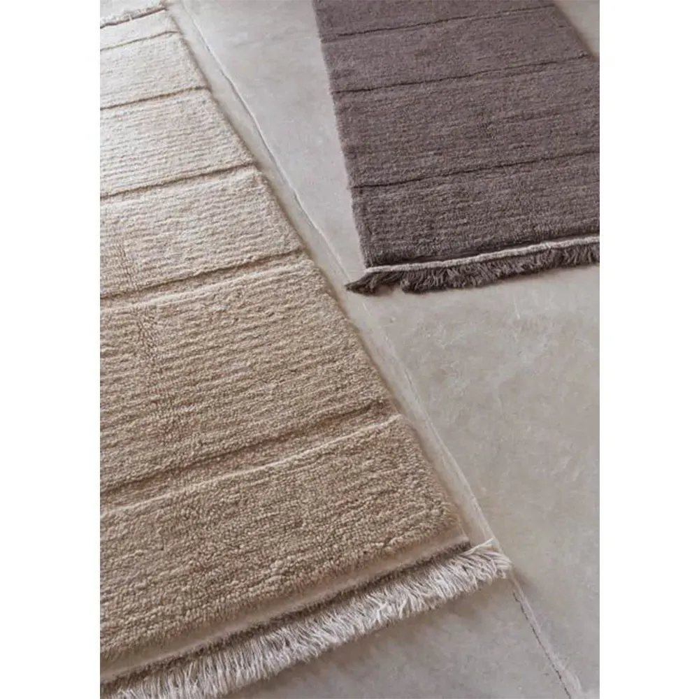 Steppe 2'7"x7'6" Solid Washable Rug - Beige, Wool