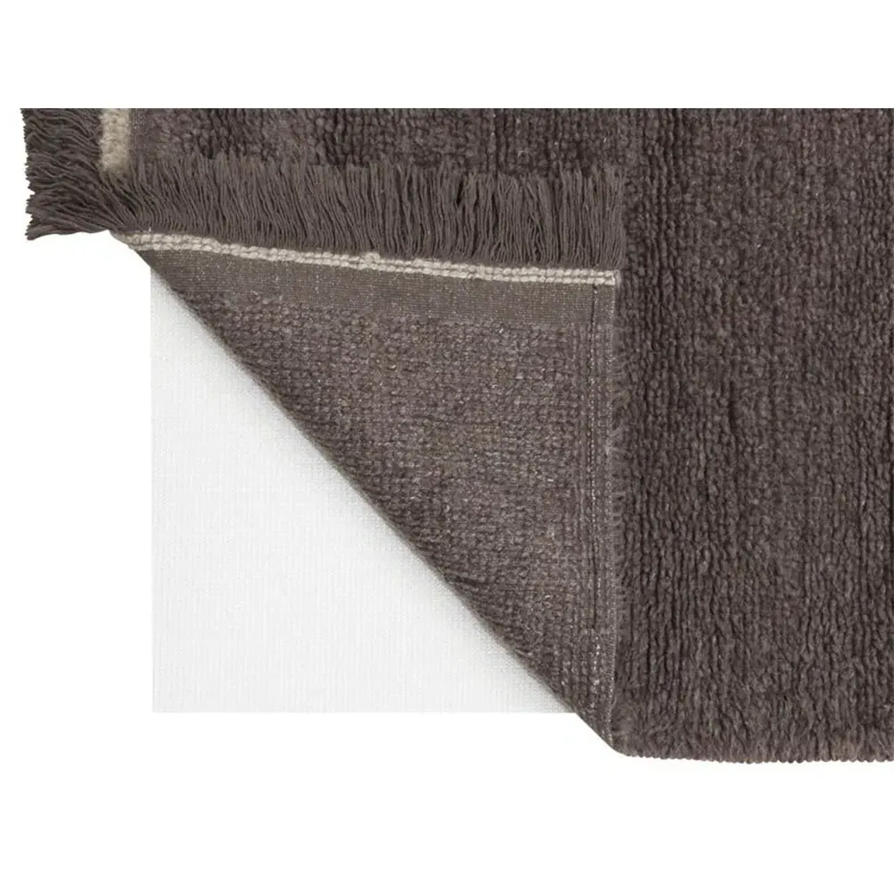 Steppe 2'7"x7'6" Solid Washable Rug - Brown, Wool