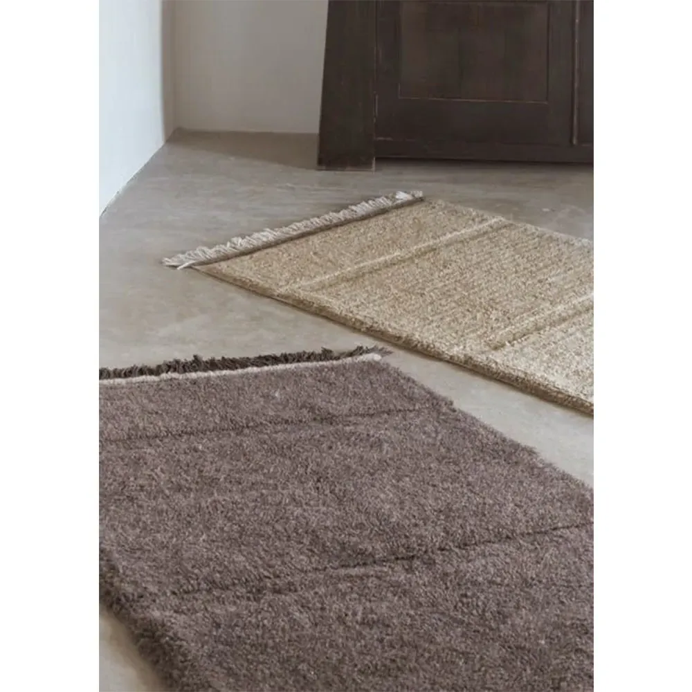 Steppe 2'7"x7'6" Solid Washable Rug - Brown, Wool