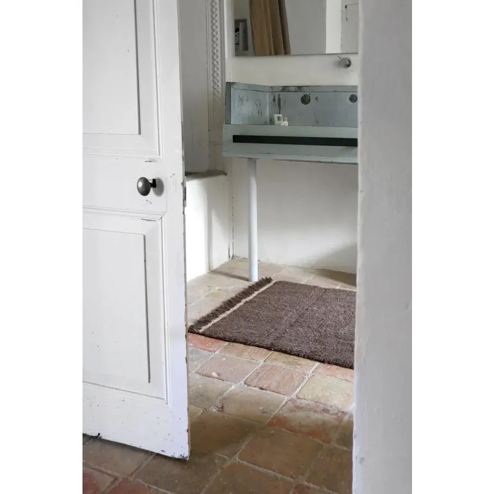 Steppe 2'7"x7'6" Solid Washable Rug - Brown, Wool