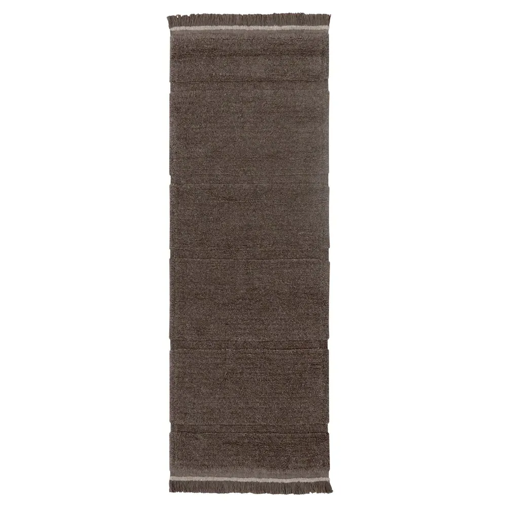 Steppe 2'7"x7'6" Solid Washable Rug - Brown, Wool