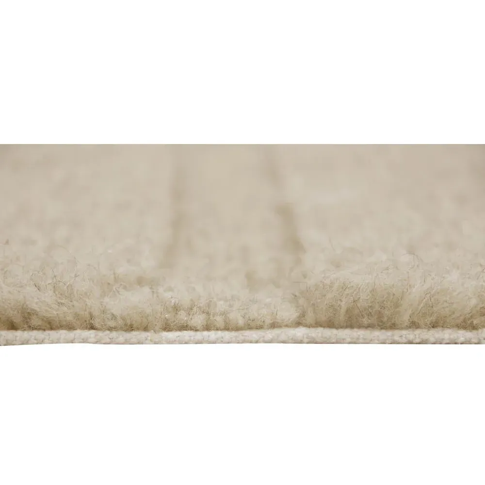 Steppe 4'x5'7" Solid Washable Rug - Beige, Wool