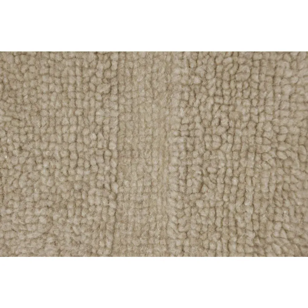 Steppe 4'x5'7" Solid Washable Rug - Beige, Wool