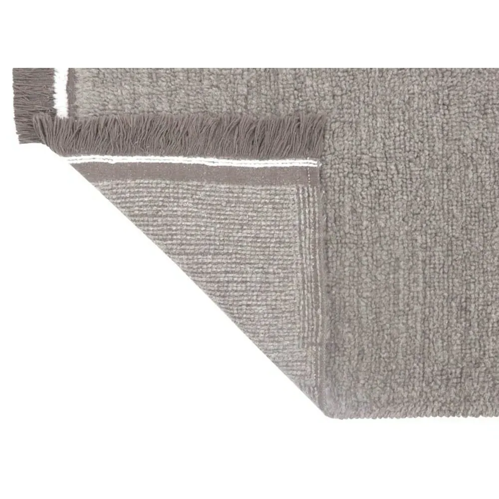 Steppe 4'x5'7" Solid Washable Rug - Grey, Wool