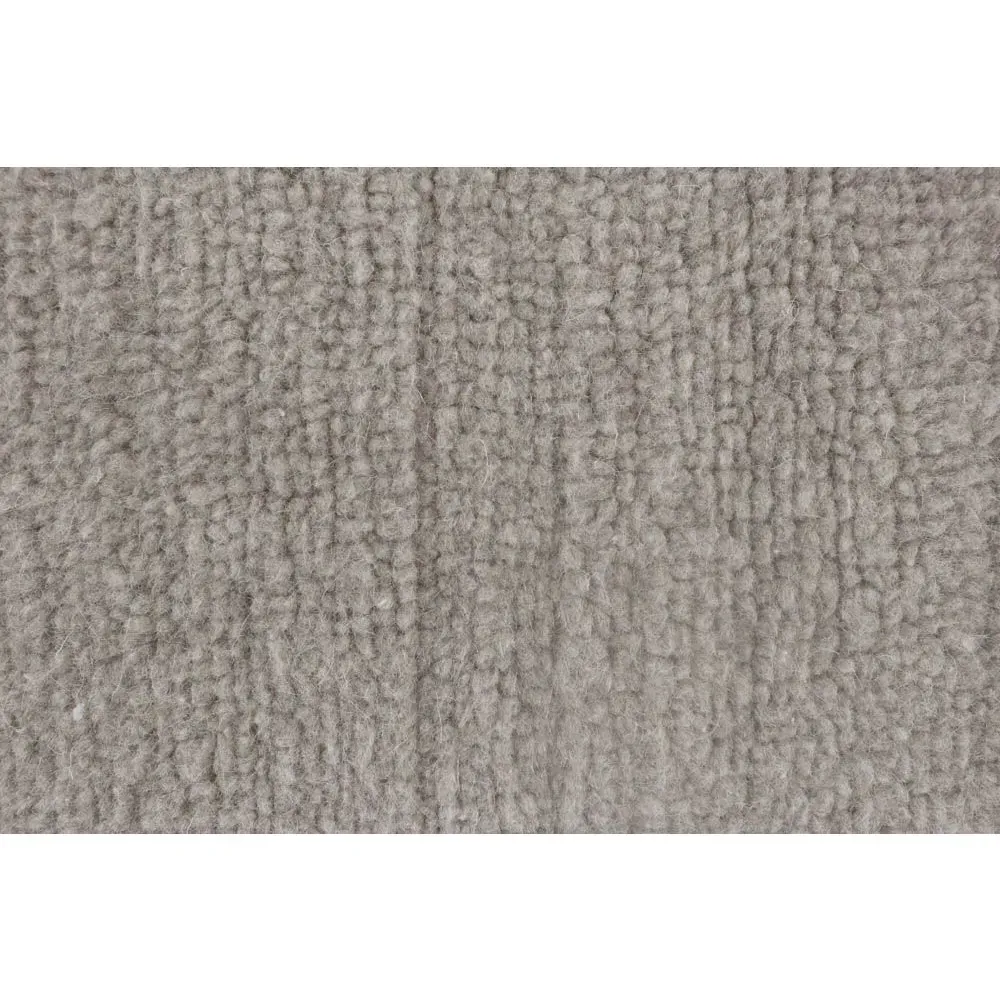 Steppe 4'x5'7" Solid Washable Rug - Grey, Wool