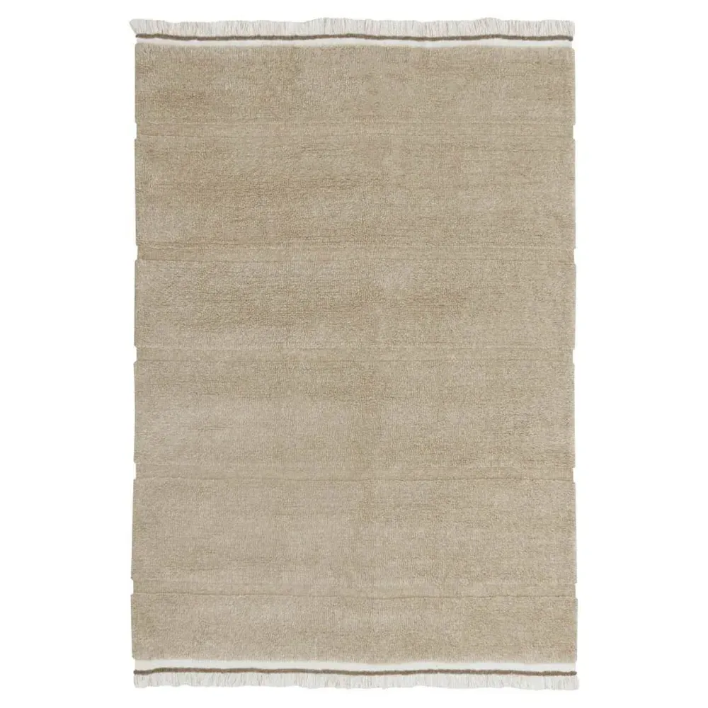 Steppe 5'7"x7'10" Solid Washable Rug - Beige, Wool