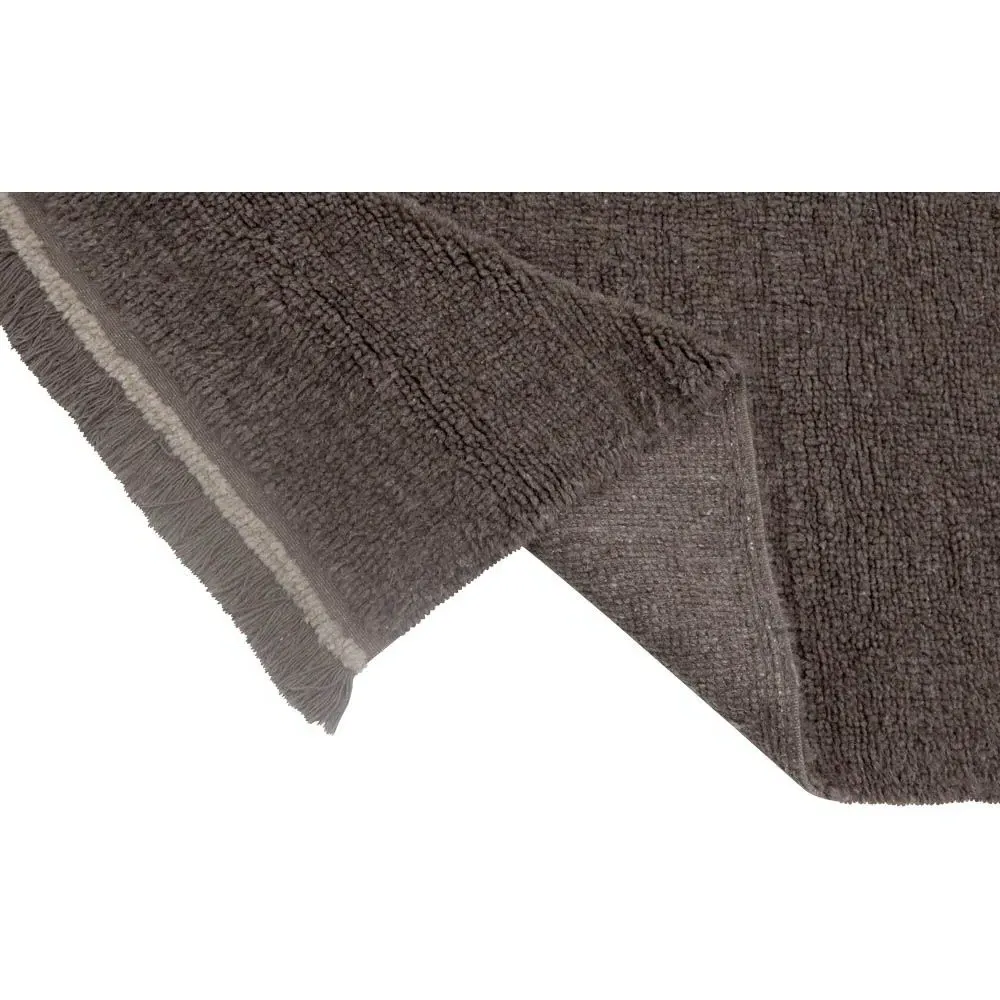 Steppe 5'7"x7'10" Solid Washable Rug - Brown, Wool