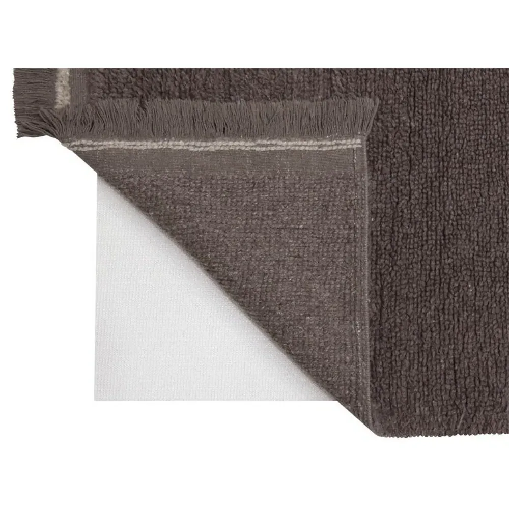 Steppe 5'7"x7'10" Solid Washable Rug - Brown, Wool