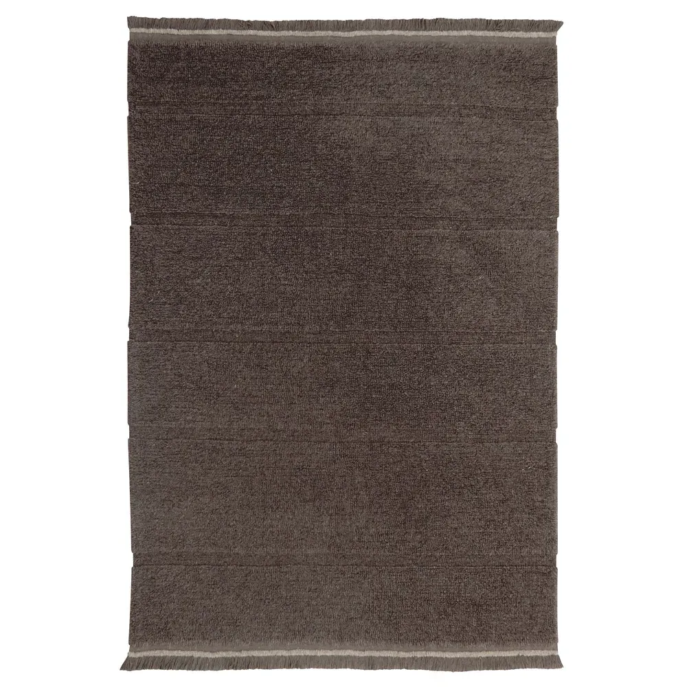 Steppe 5'7"x7'10" Solid Washable Rug - Brown, Wool
