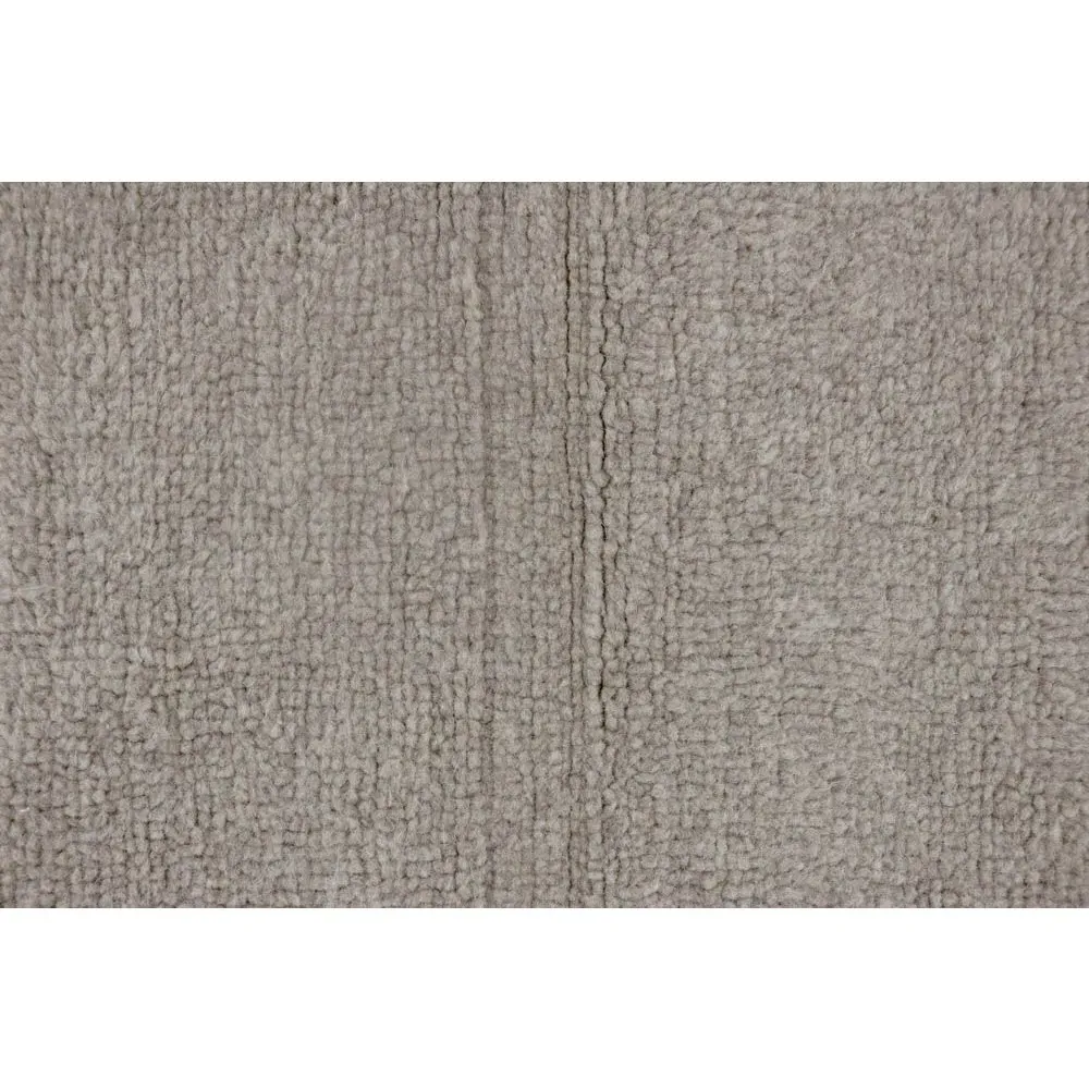 Steppe 5'7"x7'10" Solid Washable Rug - Grey, Wool