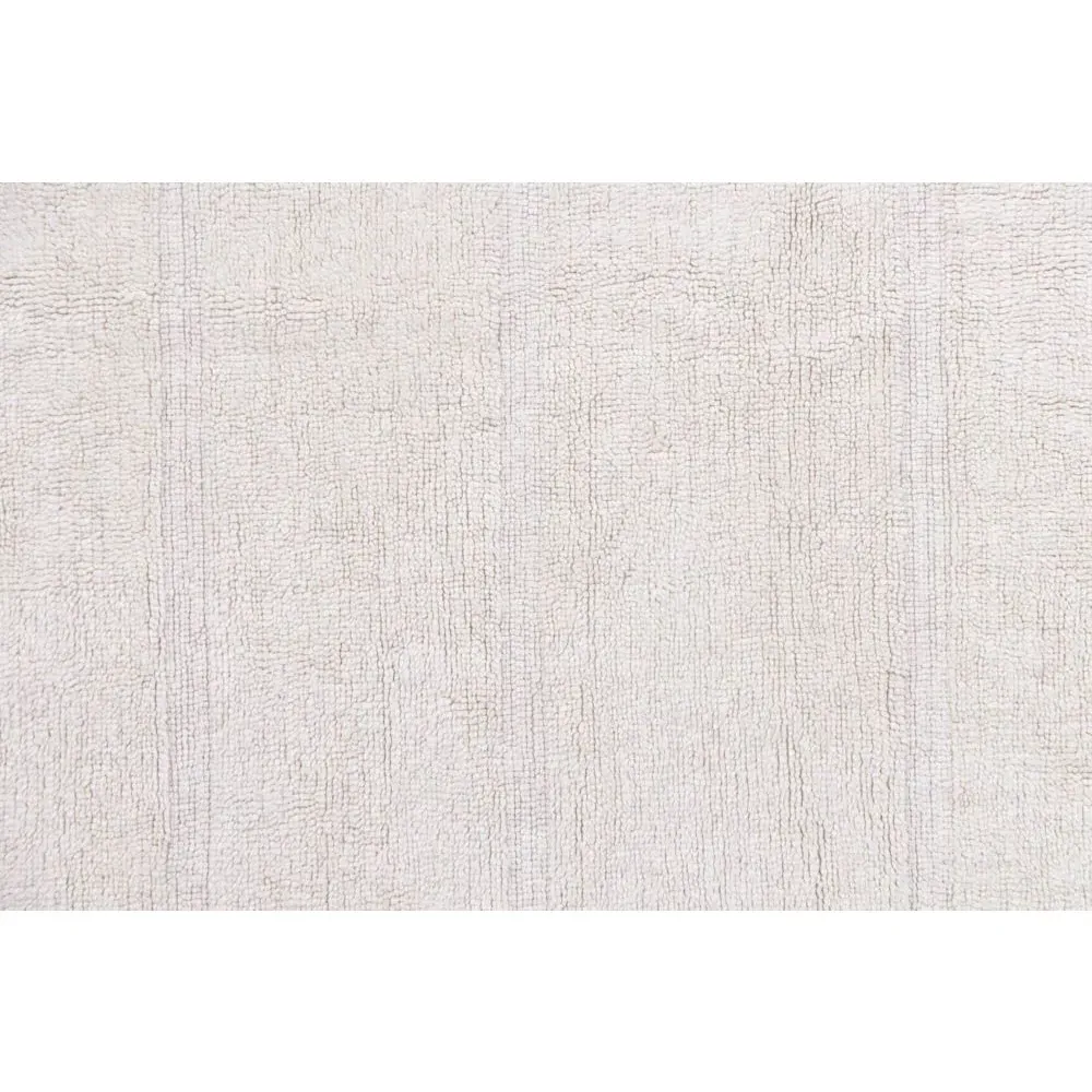 Steppe 5'7"x7'10" Solid Washable Rug - White, Wool