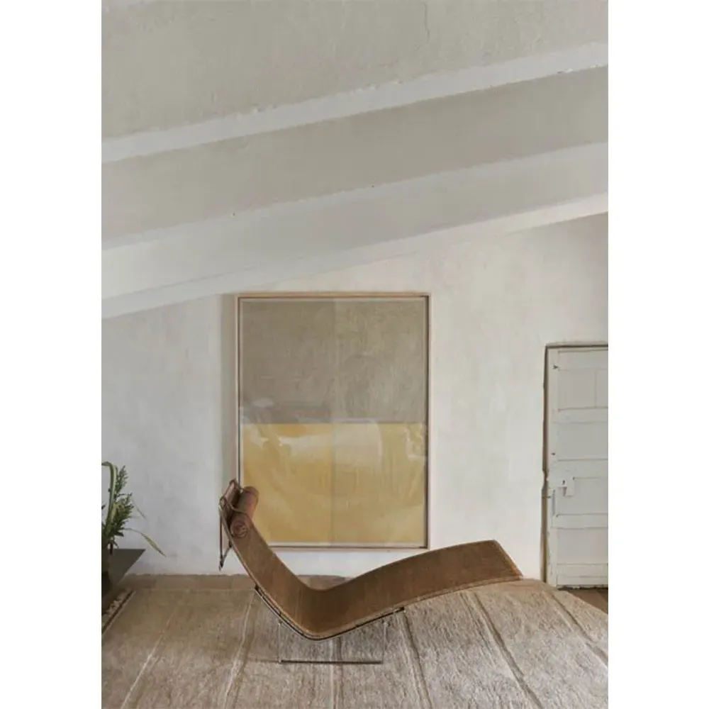 Steppe 6'7"x9'10" Solid Washable Rug - Beige, Wool