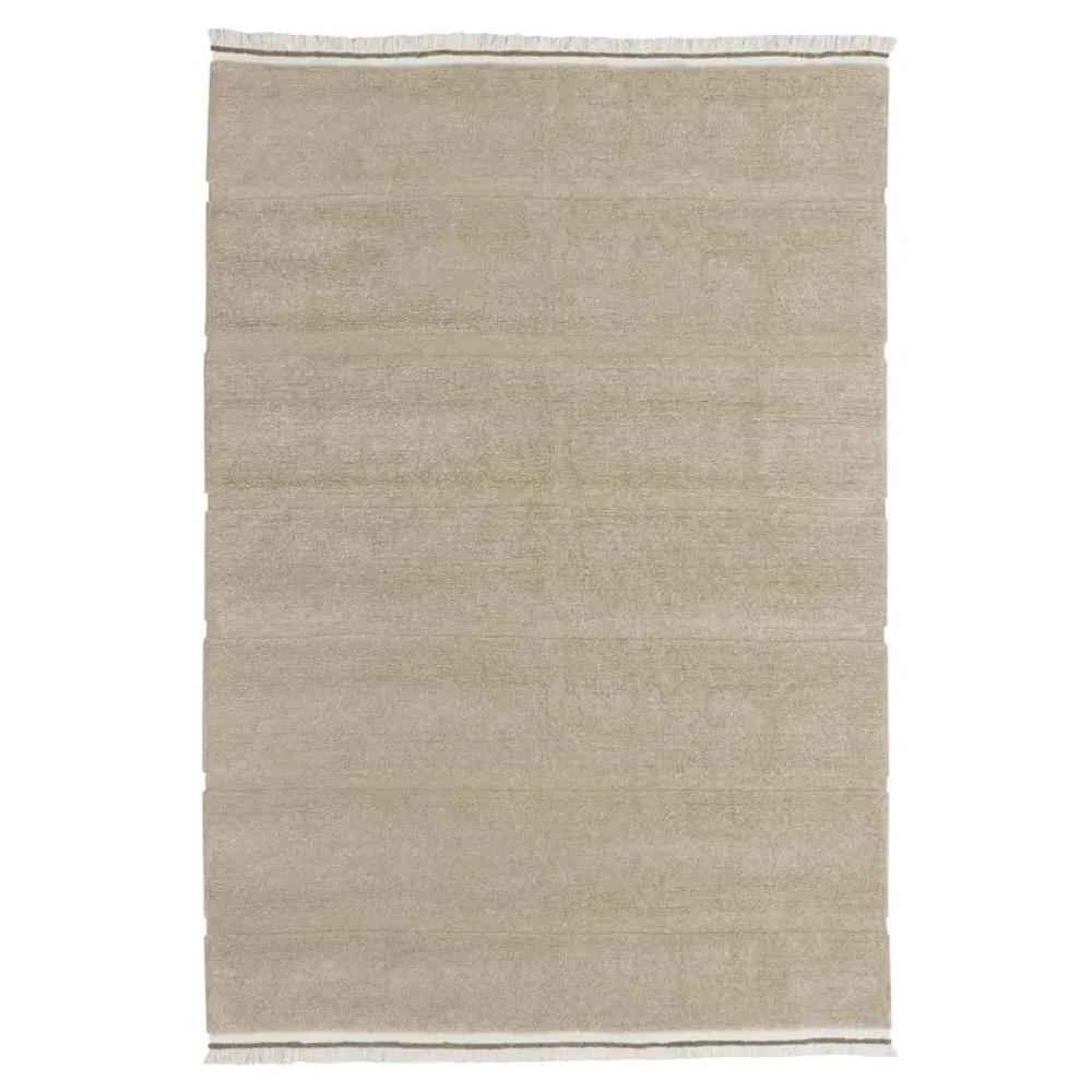 Steppe 6'7"x9'10" Solid Washable Rug - Beige, Wool