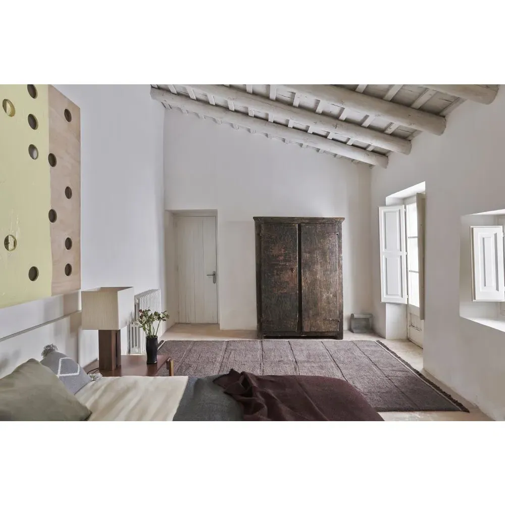 Steppe 6'7"x9'10" Solid Washable Rug - Brown, Wool