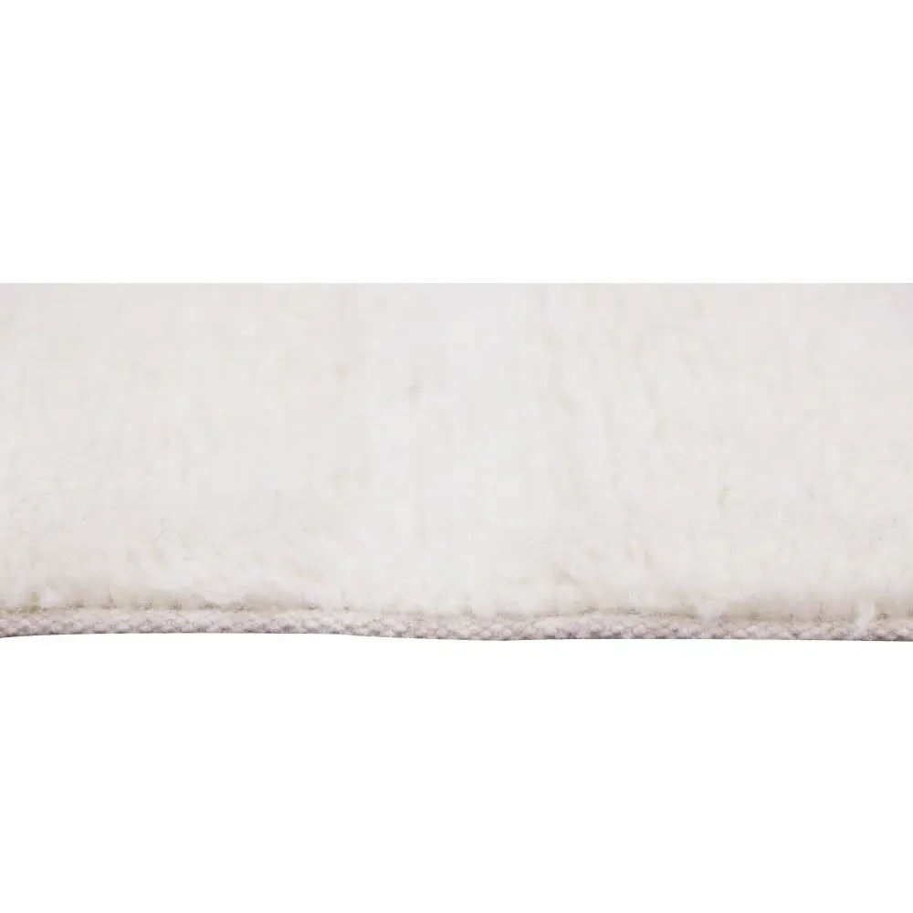 Steppe 6'7"x9'10" Solid Washable Rug - White, Wool