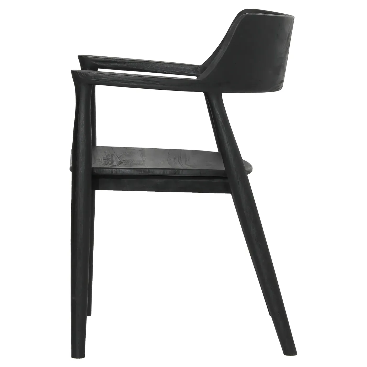 Stern Rustic Lodge Dining Arm Chair - Black, Teak