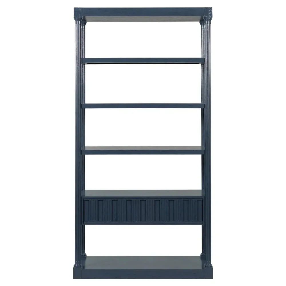 Stetson French Country Bookcase - Navy Blue, Oak image