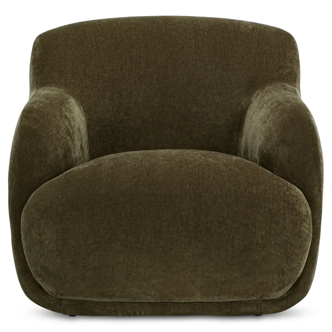 Steven Arm Chair - Olive Green, Velvet