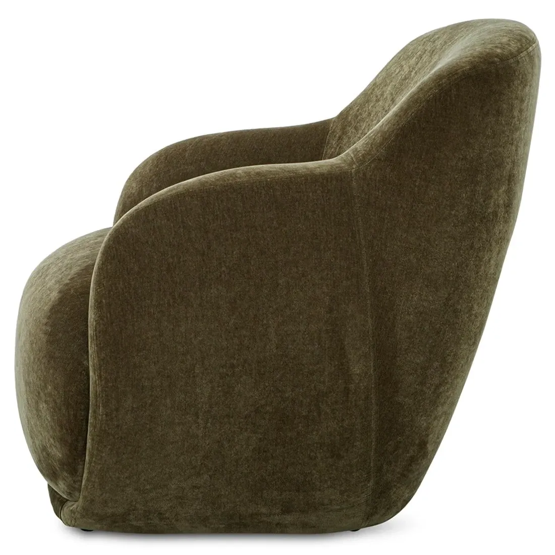 Steven Arm Chair - Olive Green, Velvet