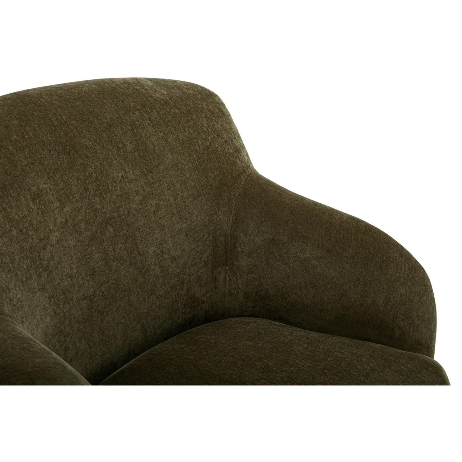 Steven Arm Chair - Olive Green, Velvet