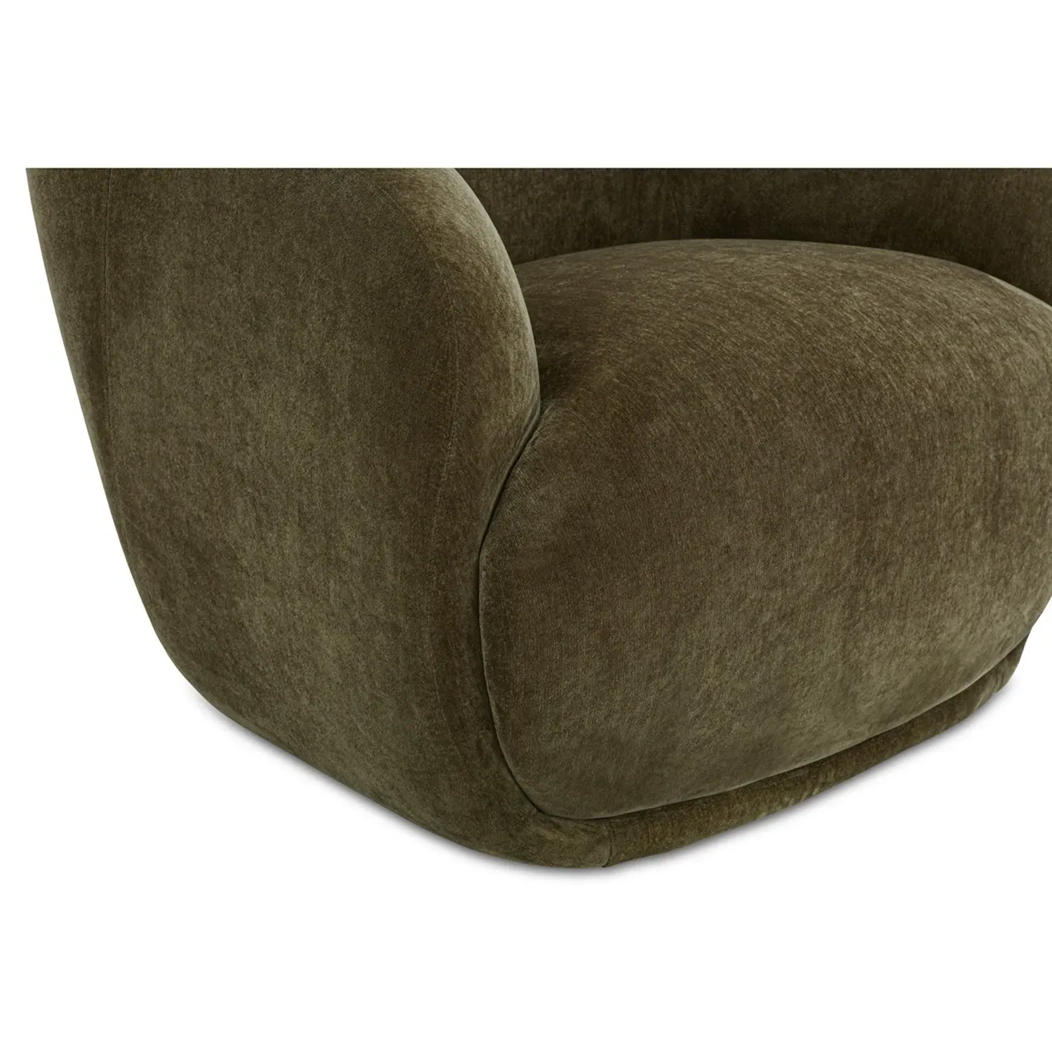 Steven Arm Chair - Olive Green, Velvet