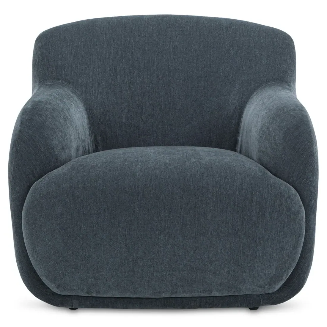Steven Arm Chair - Slate Blue, Velvet
