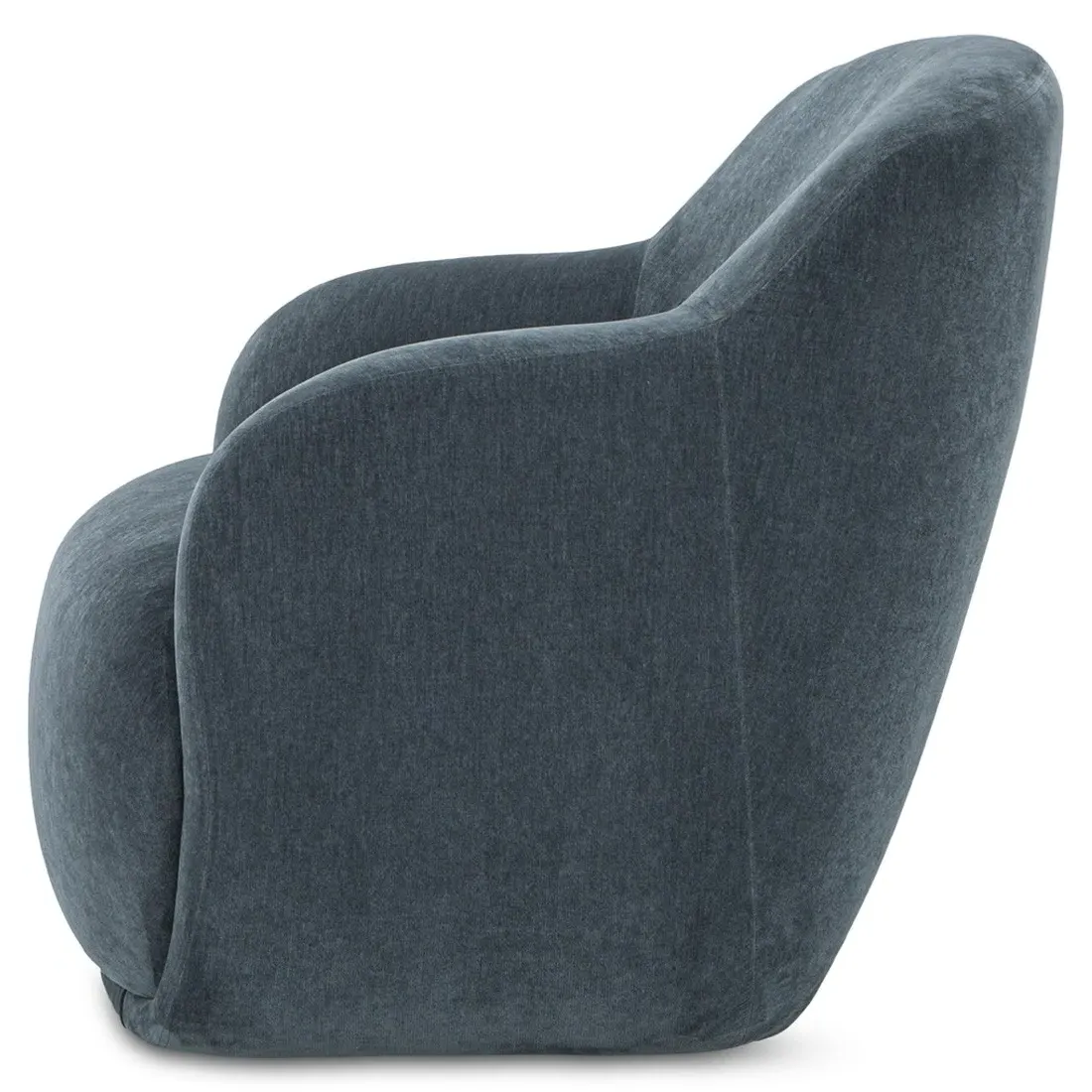 Steven Arm Chair - Slate Blue, Velvet