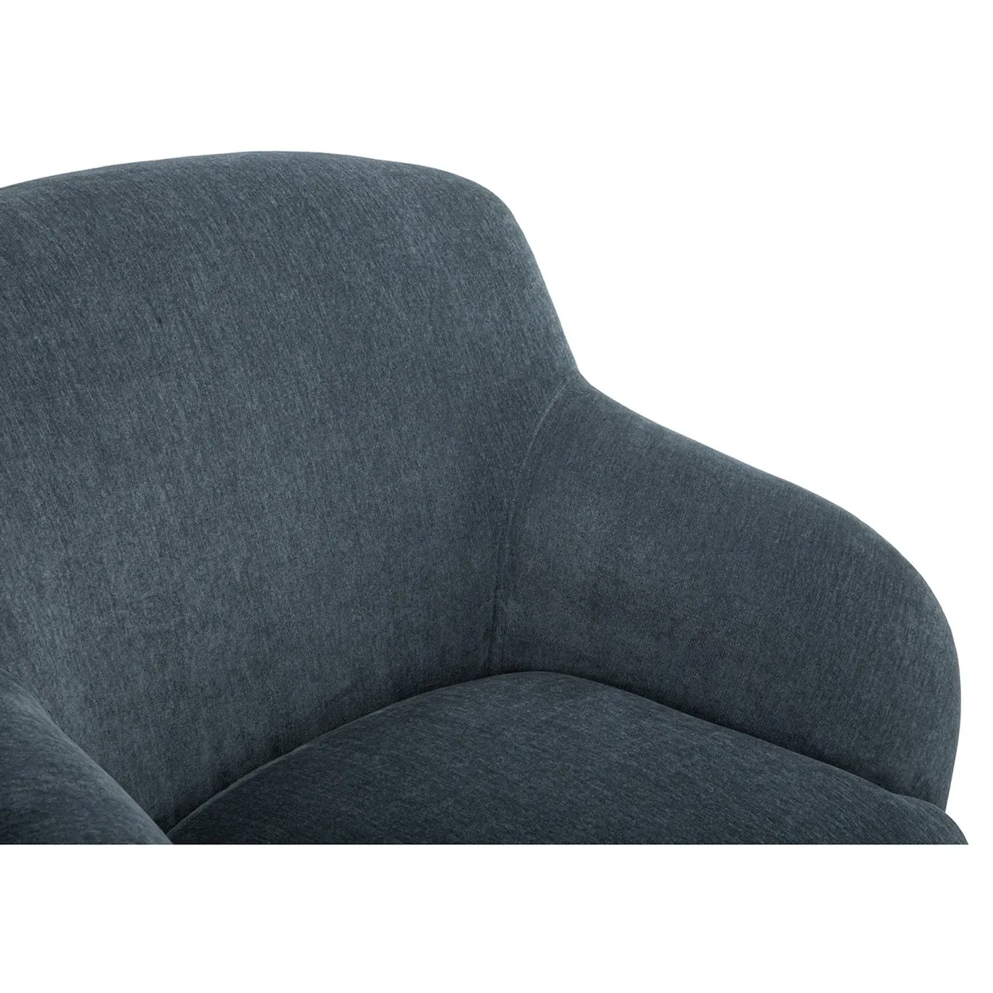 Steven Arm Chair - Slate Blue, Velvet