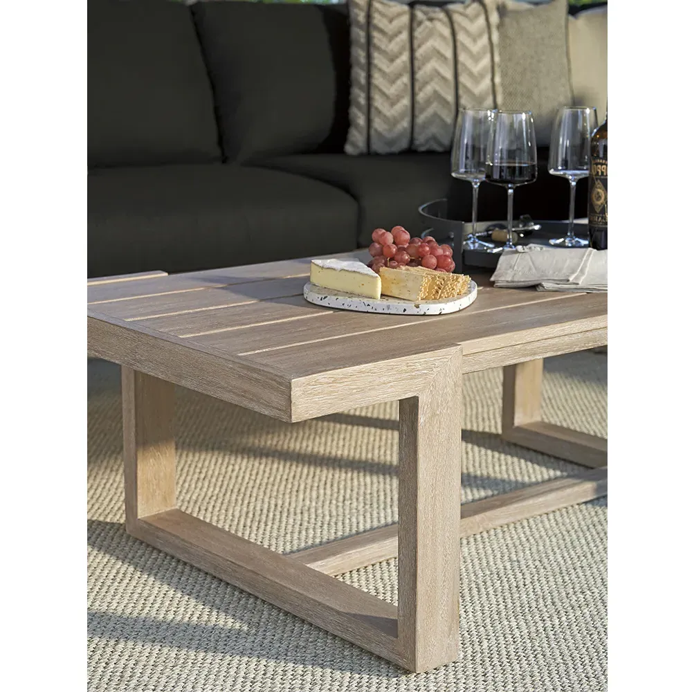 Stillwater Cove Rectangular Outdoor Cocktail Table - Natural, Teak
