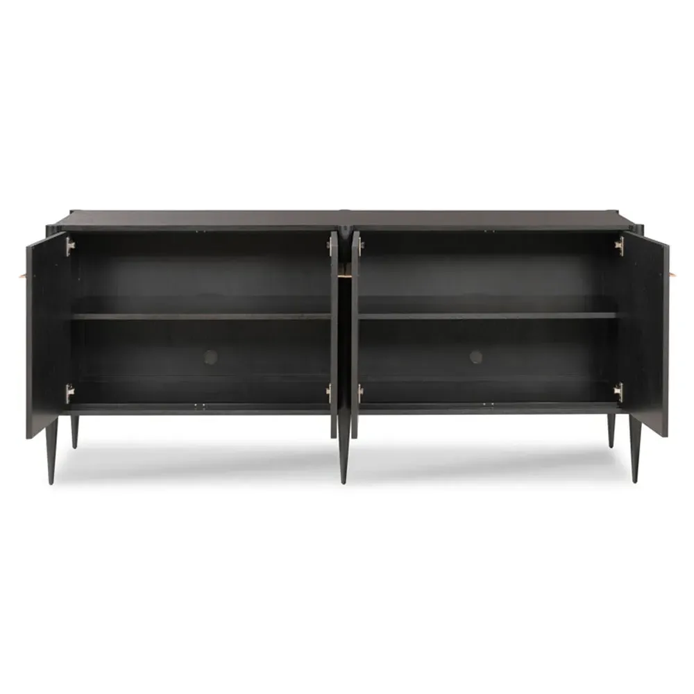 Streetwater Media Cabinet - Sable Black, Oak