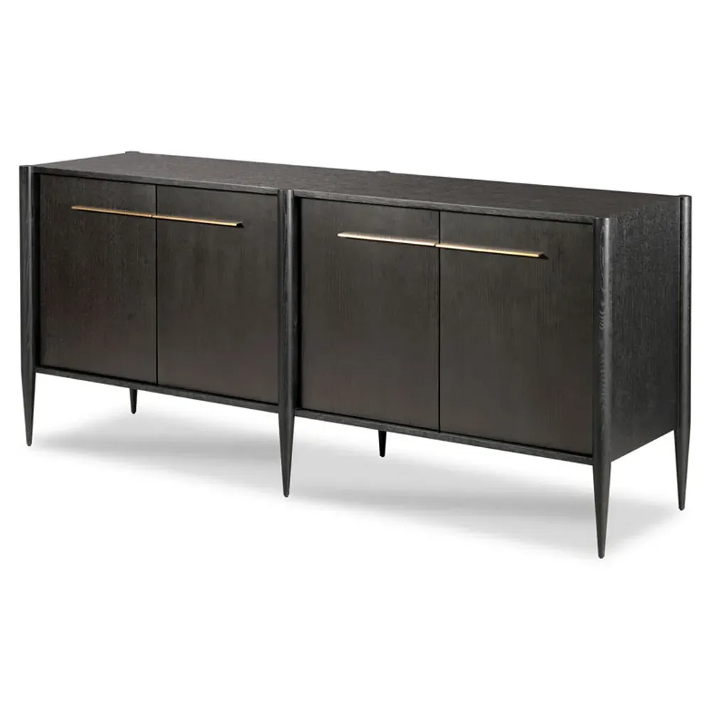 Streetwater Media Cabinet - Sable Black, Oak