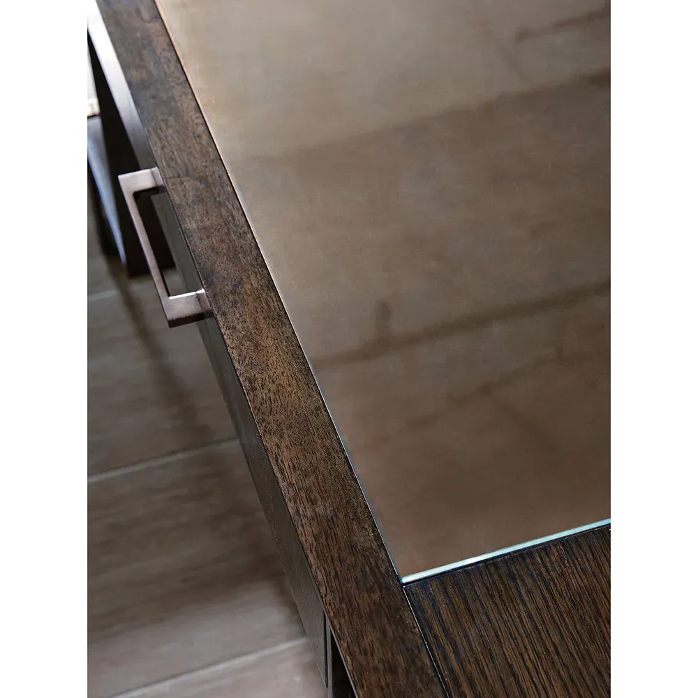 Structure Rectangular 7 Drawer Writing Desk - Brown, Oak