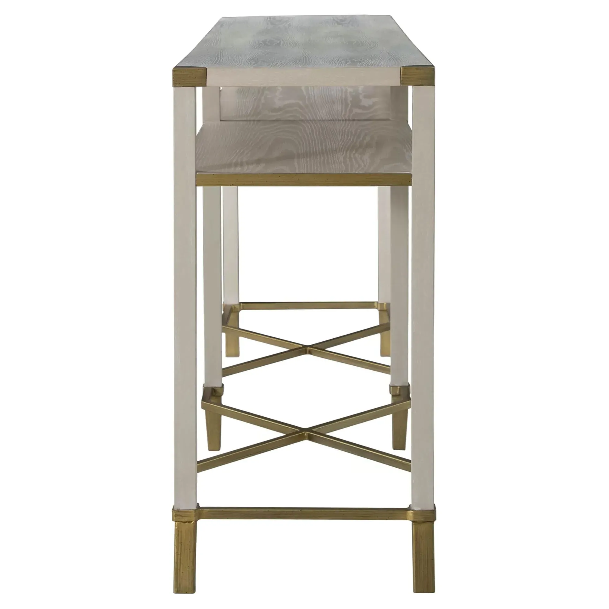 Sue Console Table - White, Oak Wood