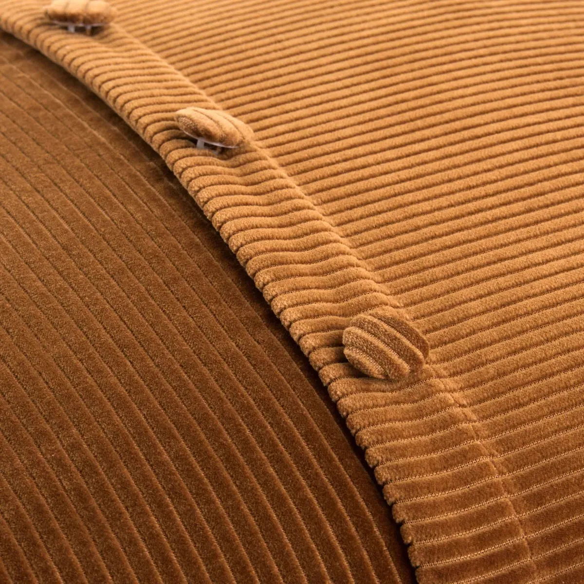 Sullie Buttoned Throw Pillow - Brown, Velvet