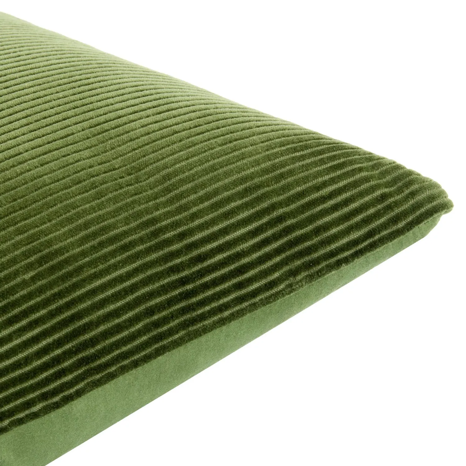 Sullie Buttoned Throw Pillow - Green, Velvet