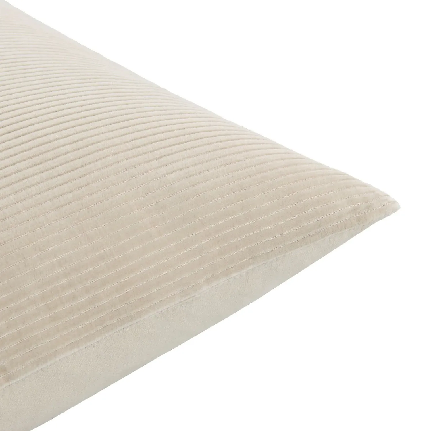 Sullie Buttoned Throw Pillow - Light Beige, Velvet