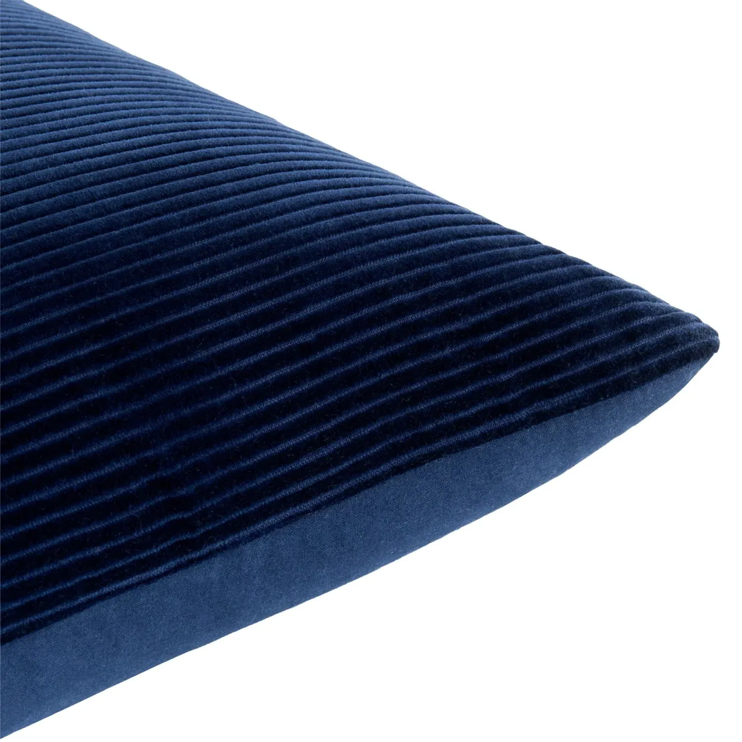 Sullie Buttoned Throw Pillow - Navy, Velvet